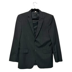 Burberry Milbury Pinstripe Virgin Wool Blazer Jacket Men's 50S Charcoal Gray